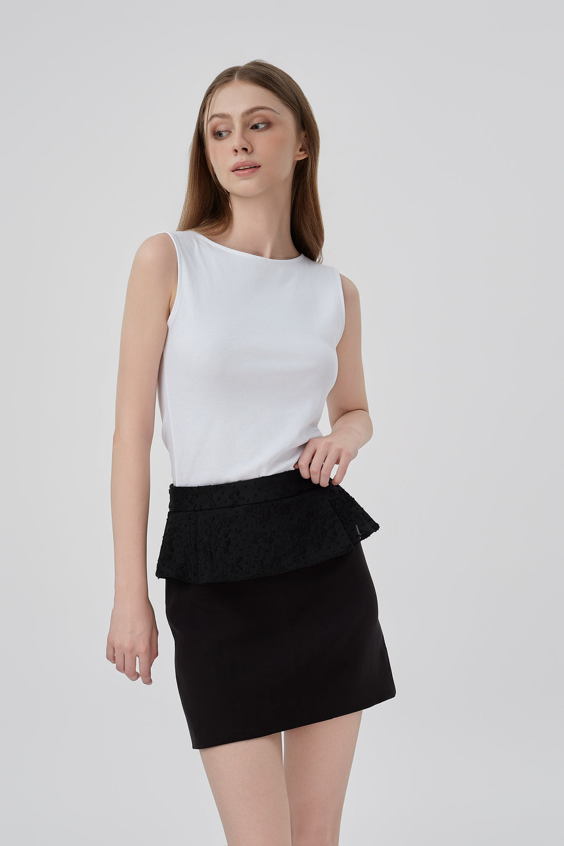 Donna Peplum Skirt